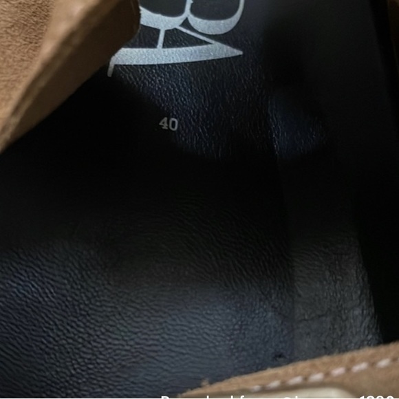 Zara Brown Buckled Leather Sandal Flats Sz 9 - Picture 3 of 7